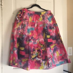 Multi color a line Midi skirt